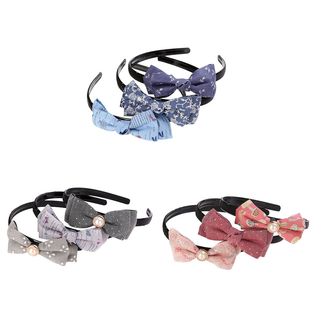 3Pcs Fashion Bowknot Headband Baby Girl Headdress Party Headwear Cosplay Costume