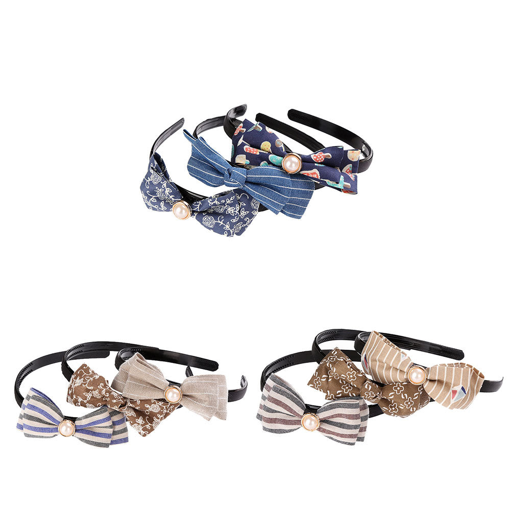 3Pcs Fashion Bowknot Headband Baby Girl Headdress Party Headwear Cosplay Costume
