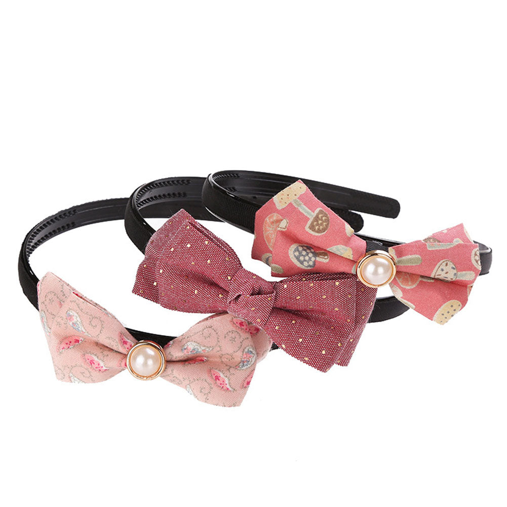3Pcs Fashion Bowknot Headband Baby Girl Headdress Party Headwear Cosplay Costume