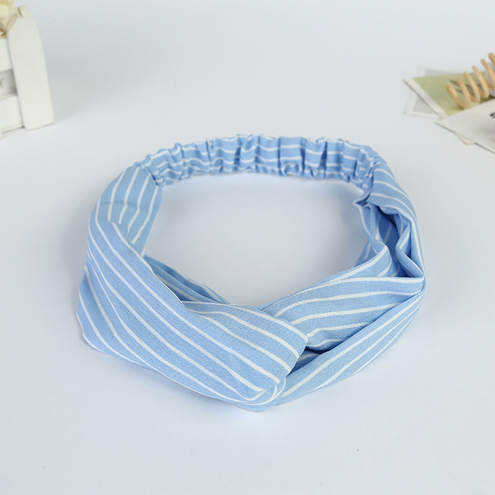 Fashion Women Striped Elastic Twist Cloth Hairband Headwear Hair Accessories