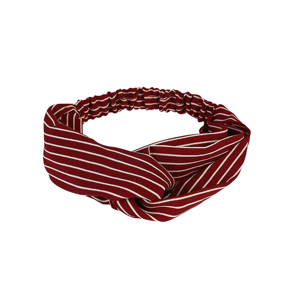 Fashion Women Striped Elastic Twist Cloth Hairband Headwear Hair Accessories