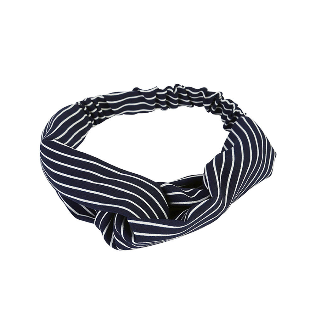 Fashion Women Striped Elastic Twist Cloth Hairband Headwear Hair Accessories