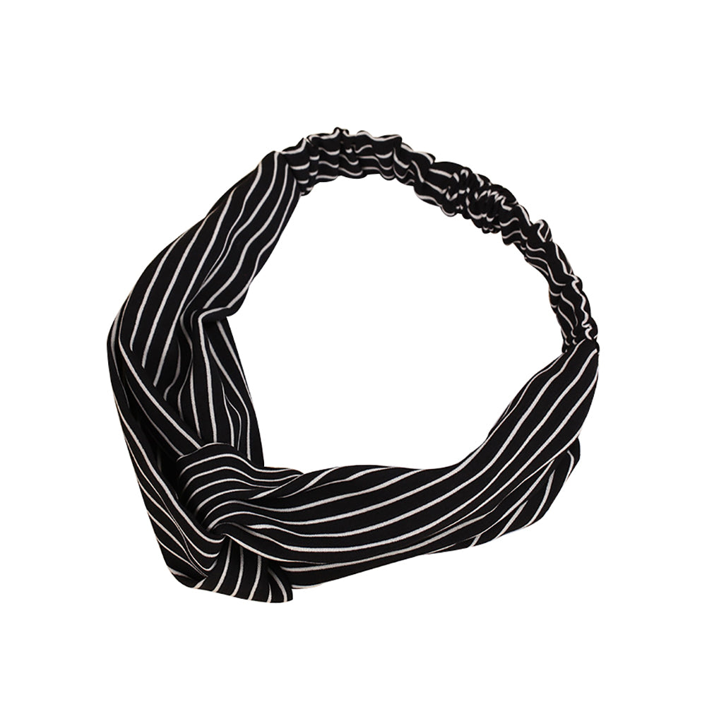 Fashion Women Striped Elastic Twist Cloth Hairband Headwear Hair Accessories