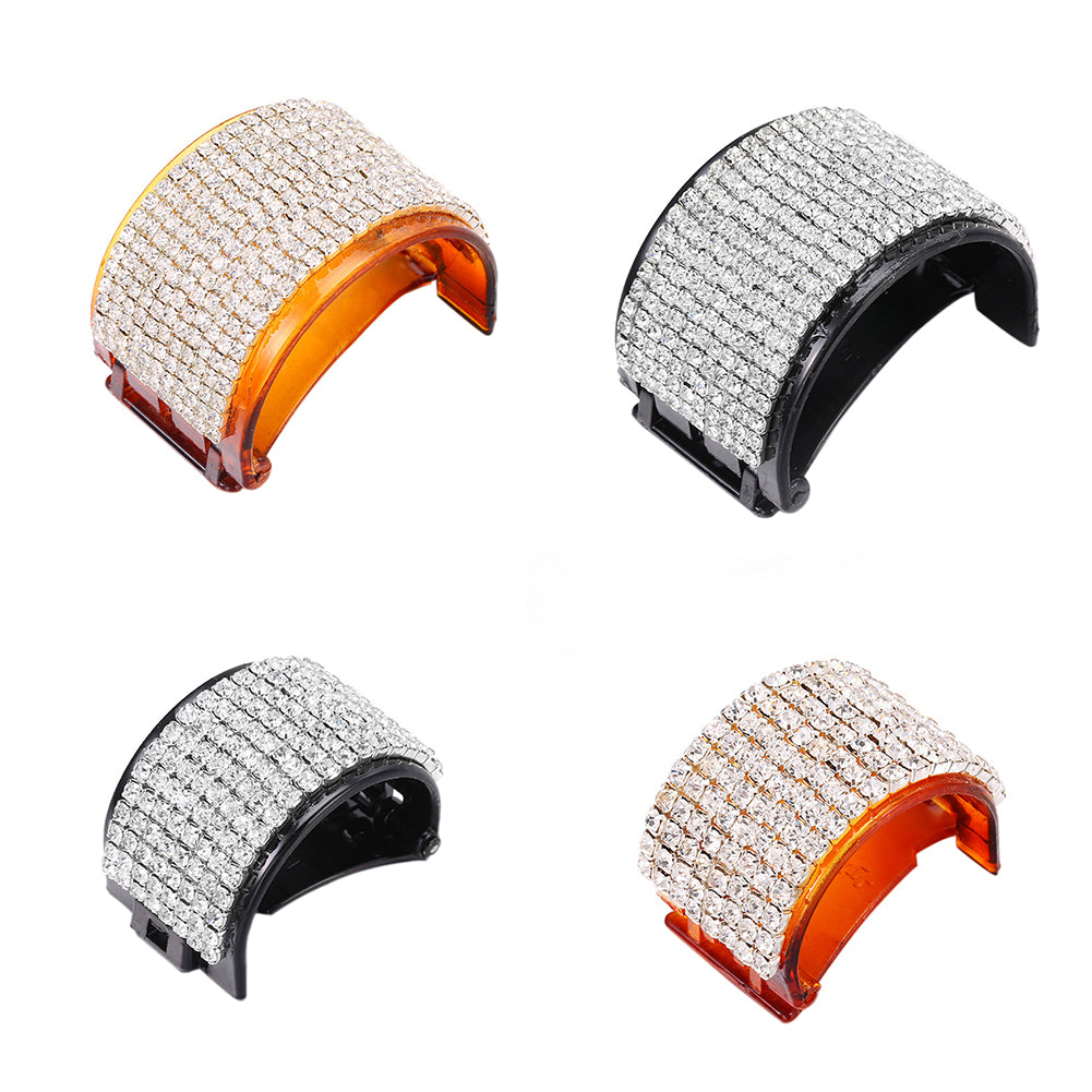 Fashion Rhinestone Plastic Hairpin Women Ponytail Hair Clip Headwear Accessory