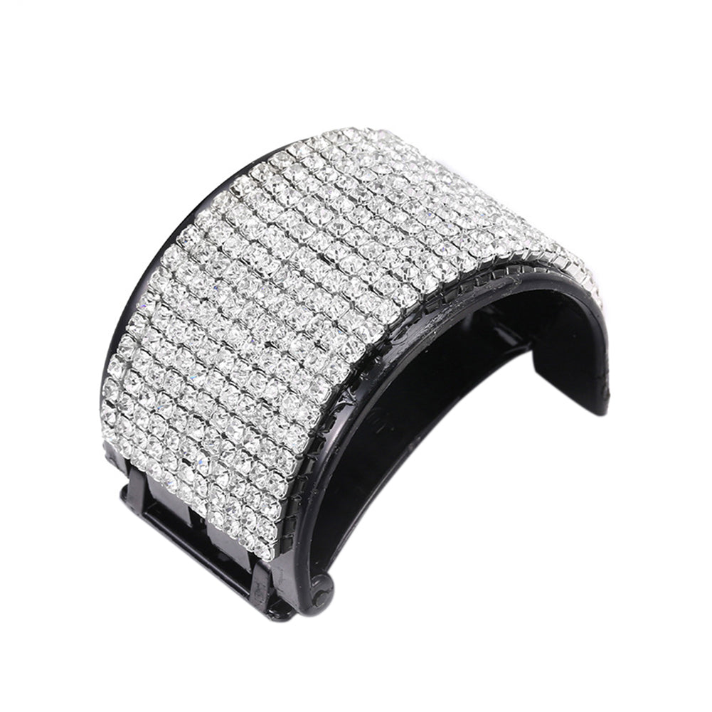 Fashion Rhinestone Plastic Hairpin Women Ponytail Hair Clip Headwear Accessory