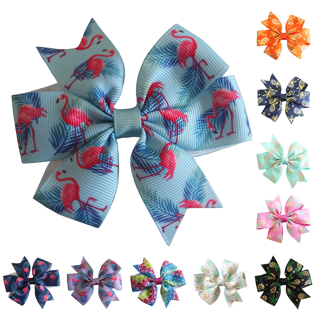 Lovely Flamingo Pineapple Bowknot Children Girls Hair Clip Hairpin Headwear