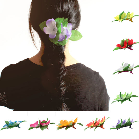 Sweet Flower Leaves Fashion Women Hairclip Hairpin Barrette Hair Clip Accessory