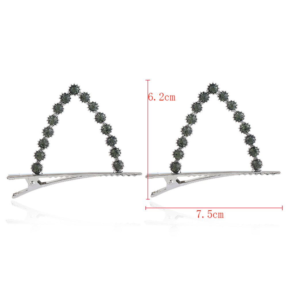 Cute Rhinestone Ears Hairpin Girls Women Headwear Hair Clip Styling Accessories