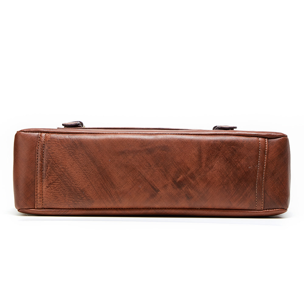 Male Genuine Leather Bag Casual Handbags Vintage Cowhide Briefcase Shoulder Business Bags