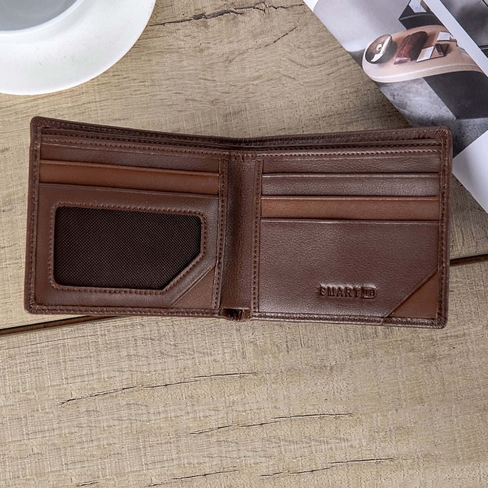 Fashion Men Smart Faux Leather Bluetooth Wallet Anti-lost GPS Finder Purse Gift