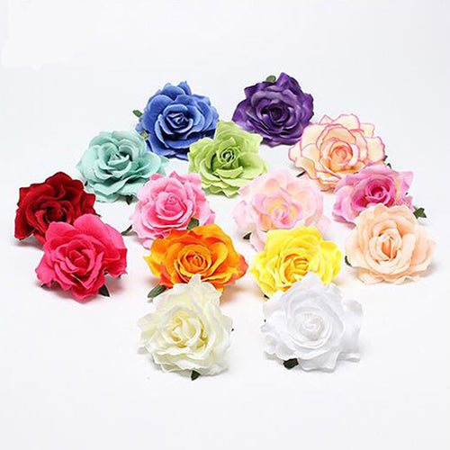 Women Sweet Big Rose Blossom Flower Wedding Bridal Hair Clip Hairpin Brooch Pin