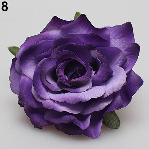 Women Sweet Big Rose Blossom Flower Wedding Bridal Hair Clip Hairpin Brooch Pin