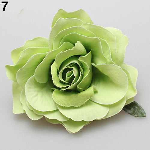 Women Sweet Big Rose Blossom Flower Wedding Bridal Hair Clip Hairpin Brooch Pin