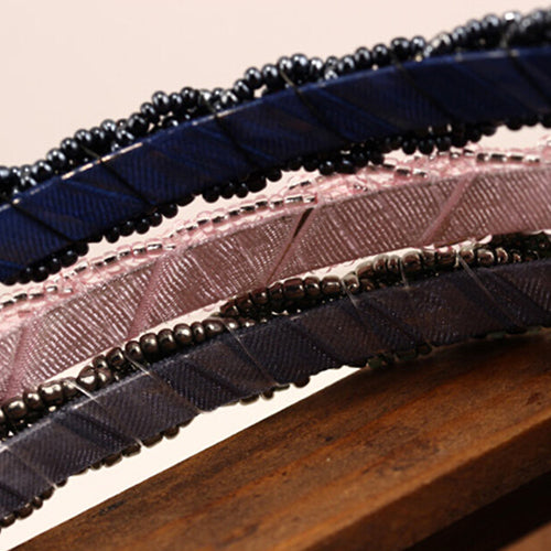 Women Fashion Beads Rhinestone Head Chain Headband Head Piece Hair Band