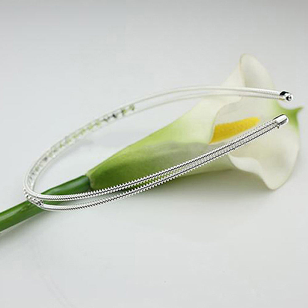 New Charm Wedding Bride Silver Plated Rhinestone Crystal Hair Hoop Clip Headband