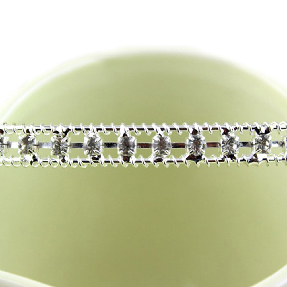 New Charm Wedding Bride Silver Plated Rhinestone Crystal Hair Hoop Clip Headband