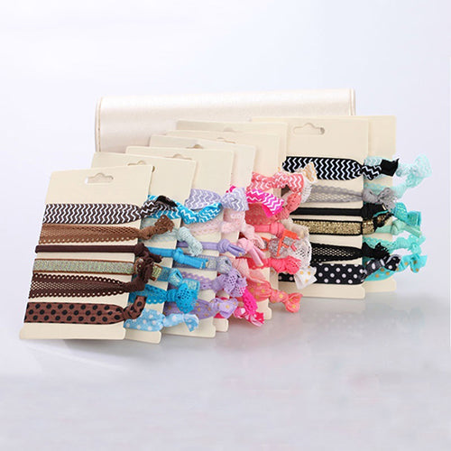 6Pcs Elegant Colorful Hair Ties Ponytail Bracelets Hairband Rope Hair Band Accessories