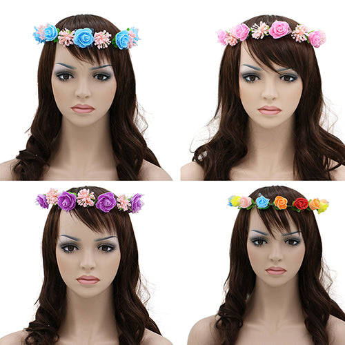 Flower Headband Wreath Headdress Garland Wedding Bridal Hair Accessories