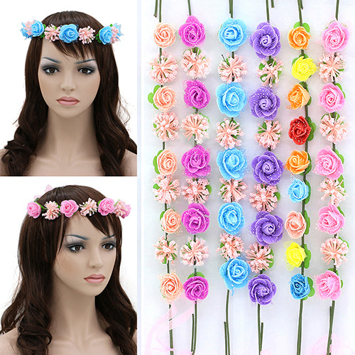 Flower Headband Wreath Headdress Garland Wedding Bridal Hair Accessories