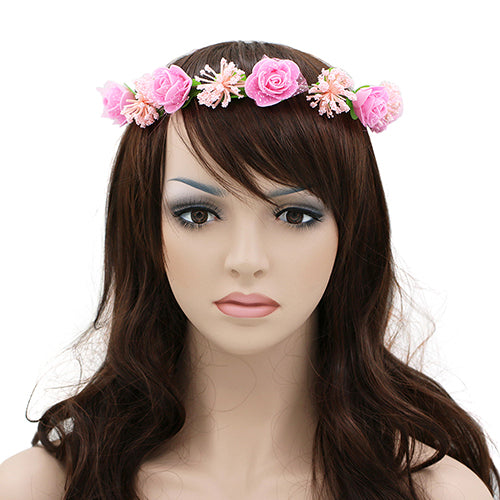 Flower Headband Wreath Headdress Garland Wedding Bridal Hair Accessories