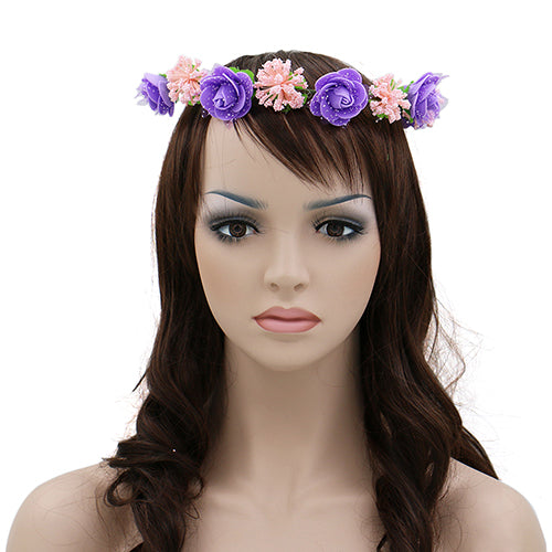 Flower Headband Wreath Headdress Garland Wedding Bridal Hair Accessories