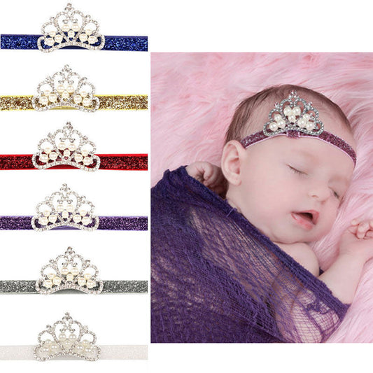 Cute Sparkling Newborn Baby Girl Crown Headband Infant Toddler Hair Band