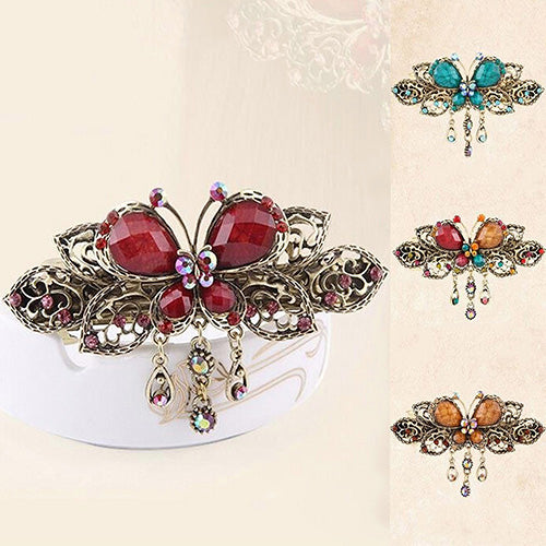 Women Retro Elegant Butterfly Tassels Hairpins Hair Clip Barrette Hair Accessary