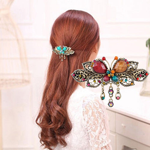 Women Retro Elegant Butterfly Tassels Hairpins Hair Clip Barrette Hair Accessary