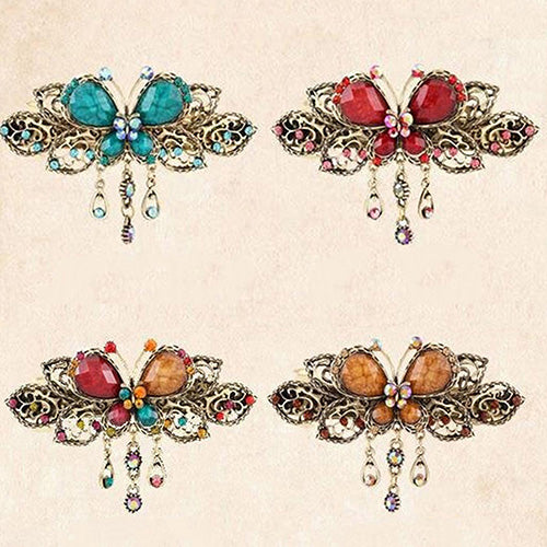 Women Retro Elegant Butterfly Tassels Hairpins Hair Clip Barrette Hair Accessary