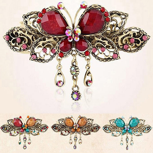 Women Retro Elegant Butterfly Tassels Hairpins Hair Clip Barrette Hair Accessary