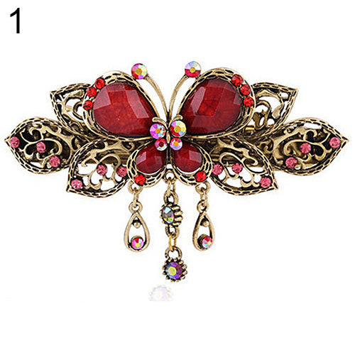 Women Retro Elegant Butterfly Tassels Hairpins Hair Clip Barrette Hair Accessary