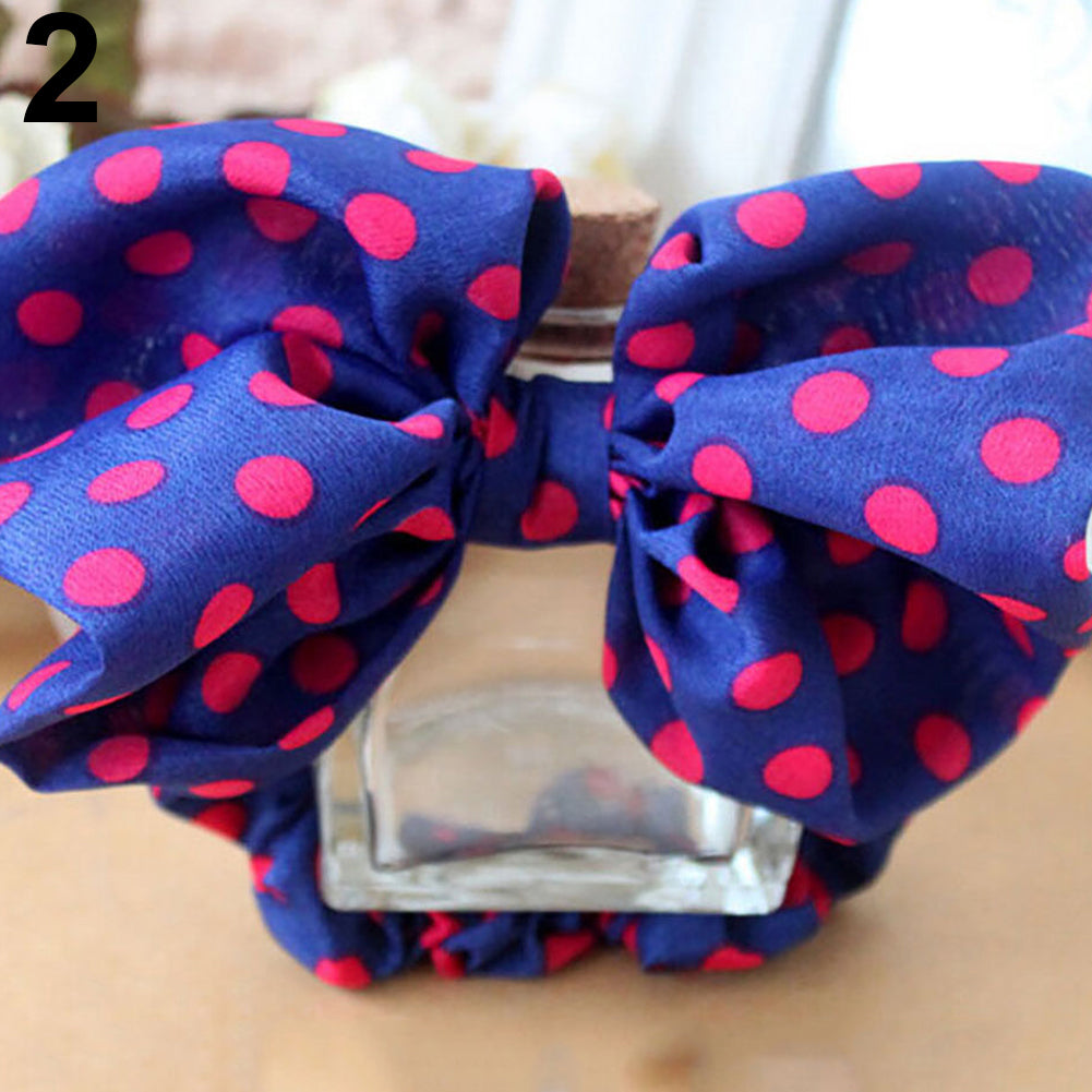 Girls' Women's Cute Sweet Big Bowknot Hair Tie Rope Ponytail Holder Headband