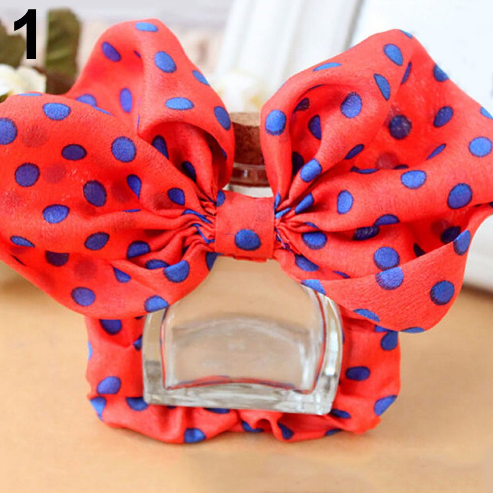 Girls' Women's Cute Sweet Big Bowknot Hair Tie Rope Ponytail Holder Headband