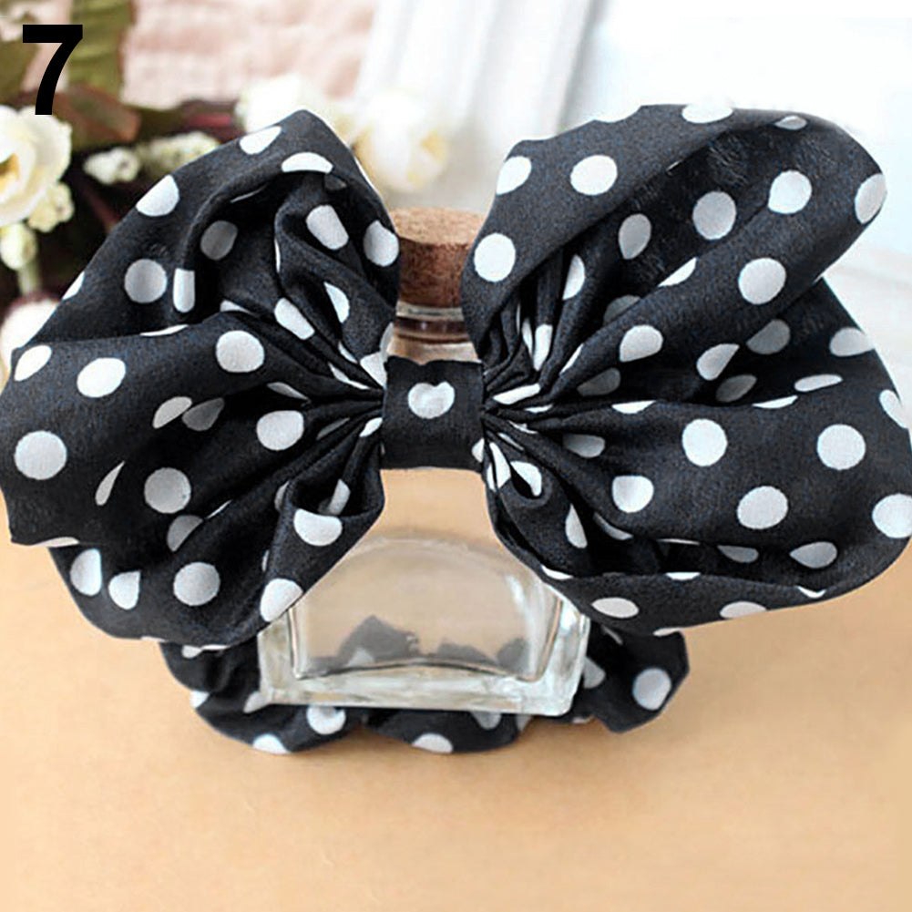 Girls' Women's Cute Sweet Big Bowknot Hair Tie Rope Ponytail Holder Headband