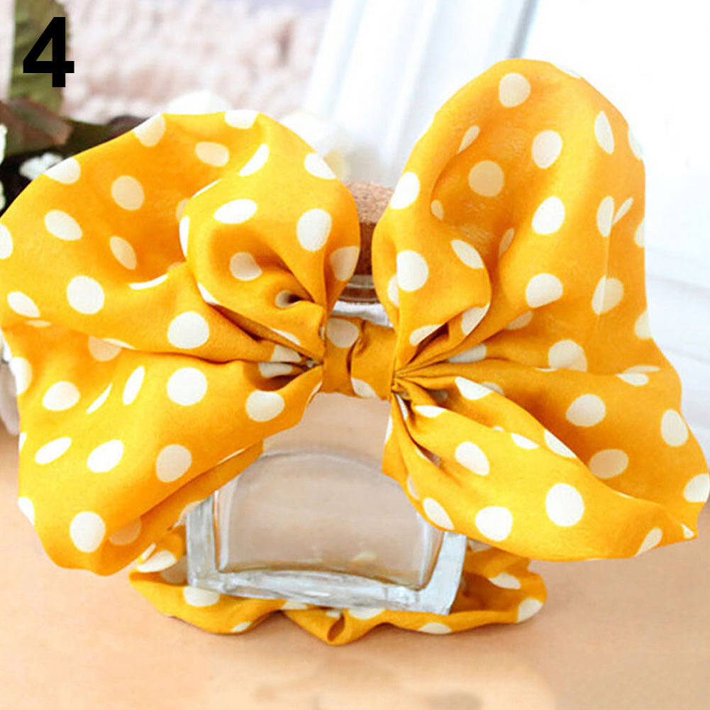 Girls' Women's Cute Sweet Big Bowknot Hair Tie Rope Ponytail Holder Headband
