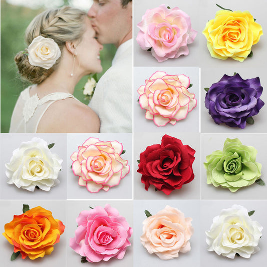 Rose Flower Hairpin Brooch Wedding Bridal Bridesmaid Party Accessories Hair Clip
