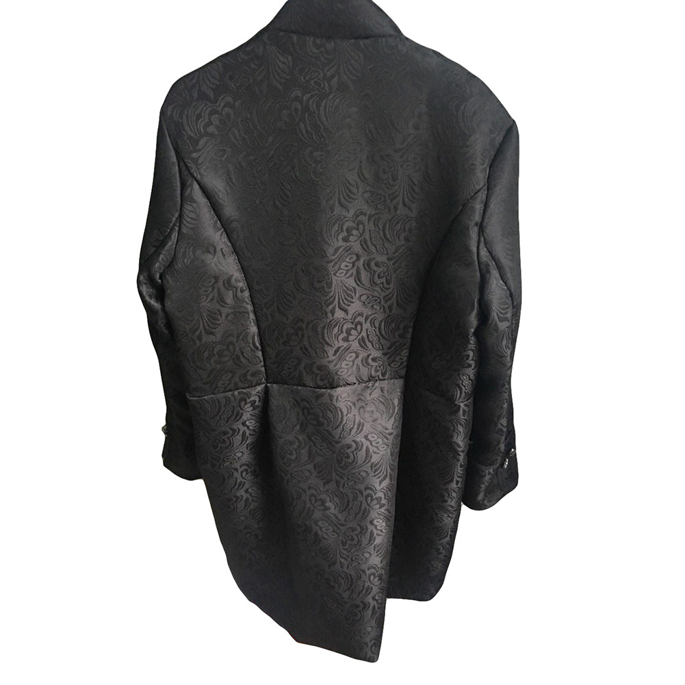 Retro Punk Jacquard Buttons Men's Long Sleeve Slim Jacket Coat Uniform Outwear