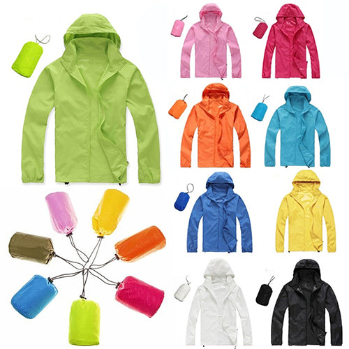 Men Women Outdoor Sports Wind Coat Running Windproof Waterproof Raincoat Outwear
