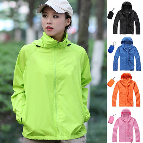 Men Women Outdoor Sports Wind Coat Running Windproof Waterproof Raincoat Outwear