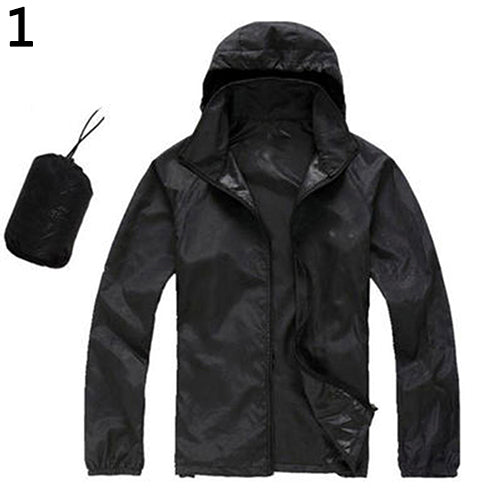 Men Women Outdoor Sports Wind Coat Running Windproof Waterproof Raincoat Outwear