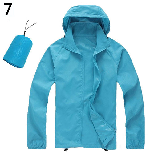 Men Women Outdoor Sports Wind Coat Running Windproof Waterproof Raincoat Outwear