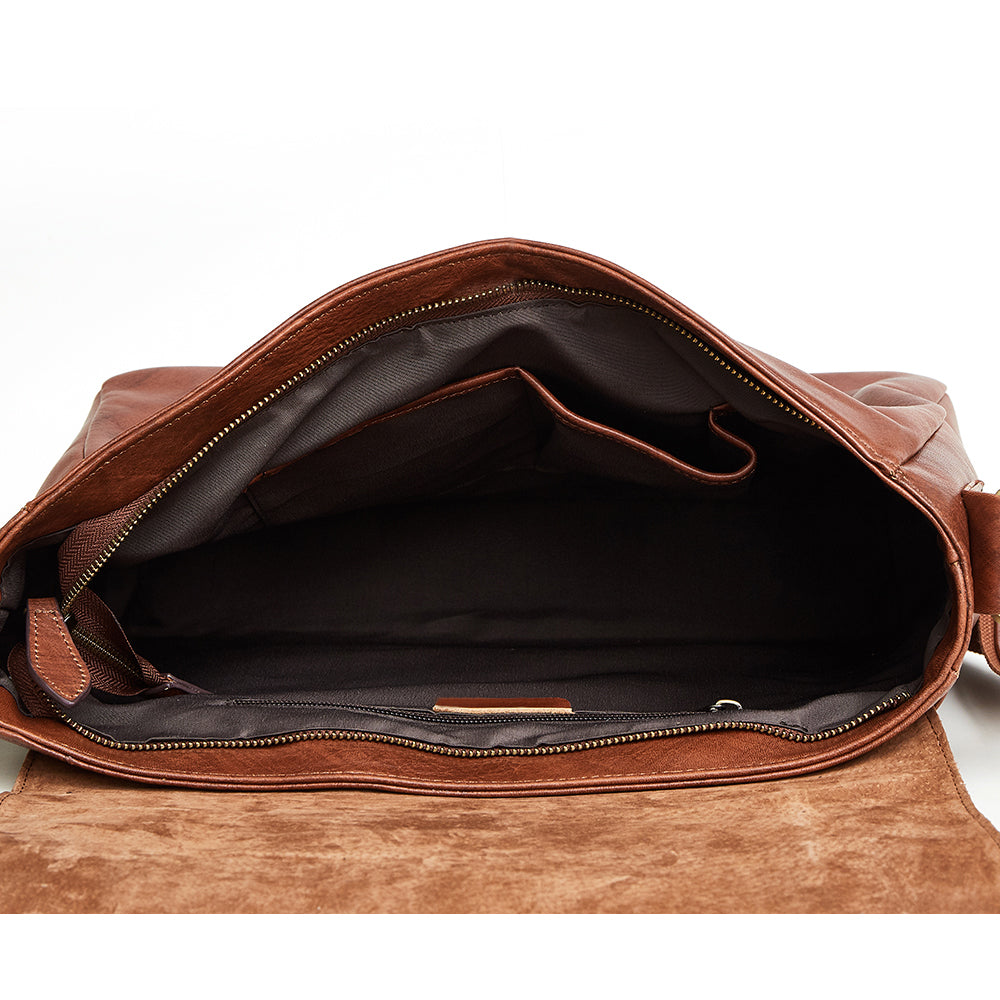 Male Genuine Leather Bag Casual Handbags Vintage Cowhide Briefcase Shoulder Business Bags