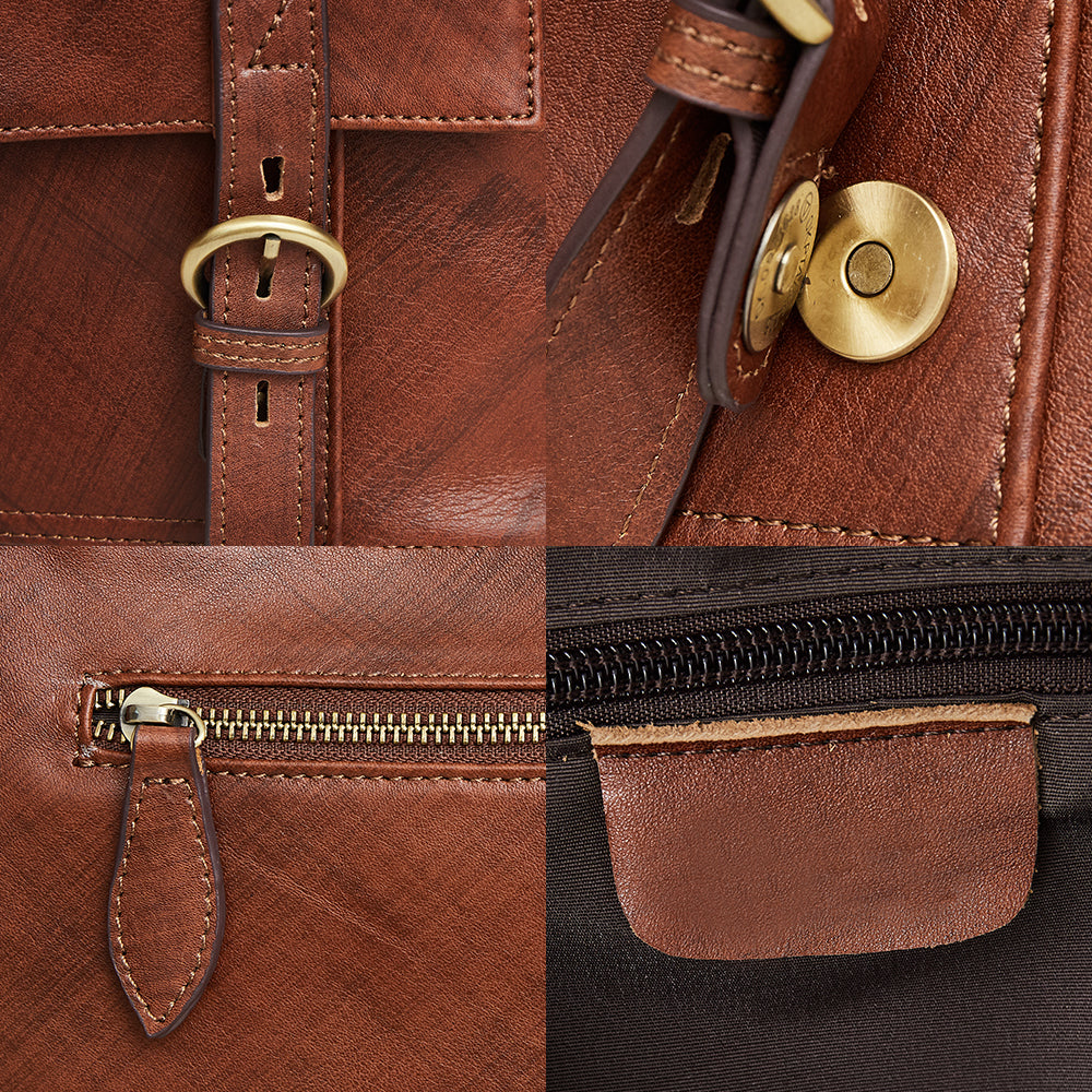 Male Genuine Leather Bag Casual Handbags Vintage Cowhide Briefcase Shoulder Business Bags