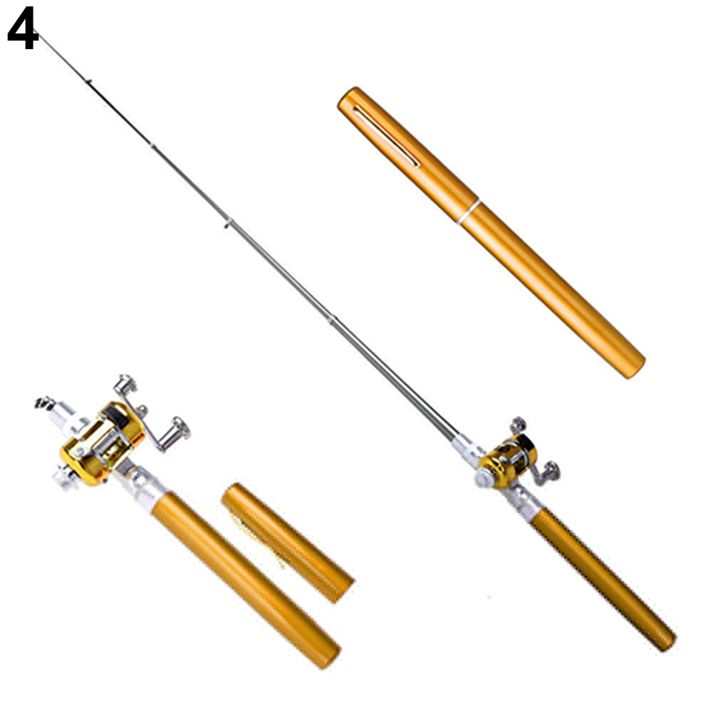 Combo Telescopic Mini Pocket Fish Pen Aluminum Portable Fishing Rod Pole Reel