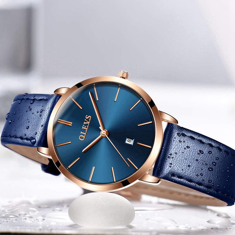 OLEVS Ultra-thin waterproof watch ladies quartz watch fashion trend student Korean version of the network with women's watch