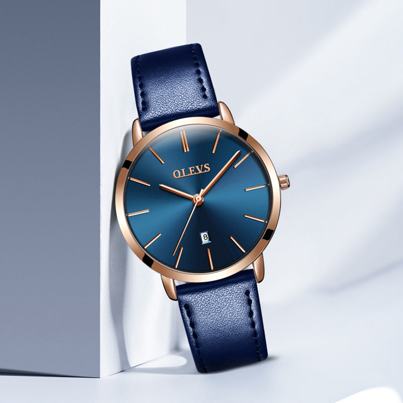 OLEVS Ultra-thin waterproof watch ladies quartz watch fashion trend student Korean version of the network with women's watch