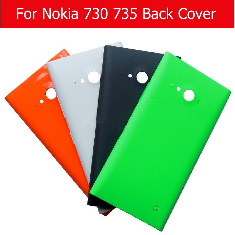 Anti-Knock Back Battery Door Housing For Nokia Lumia 730 735 With NFC Cell Phone Cover Case
