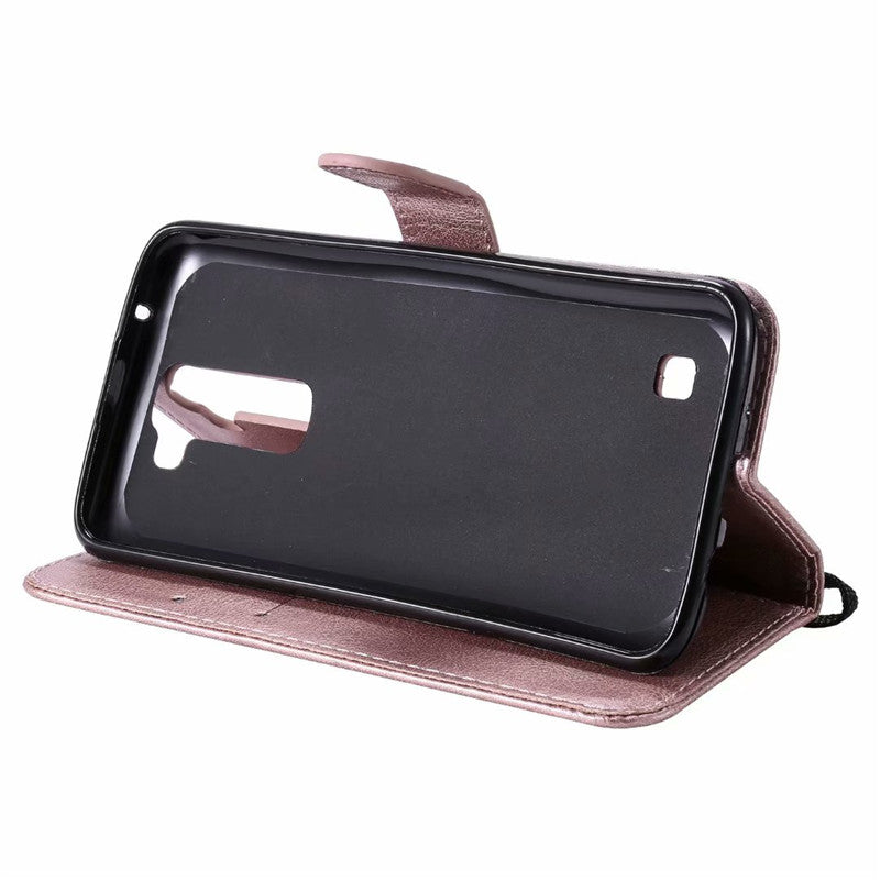 For LG K7 Case Flip Cover Wallet Pure Color PU Leather Mobile Phone Bags With Card slot For LG K8