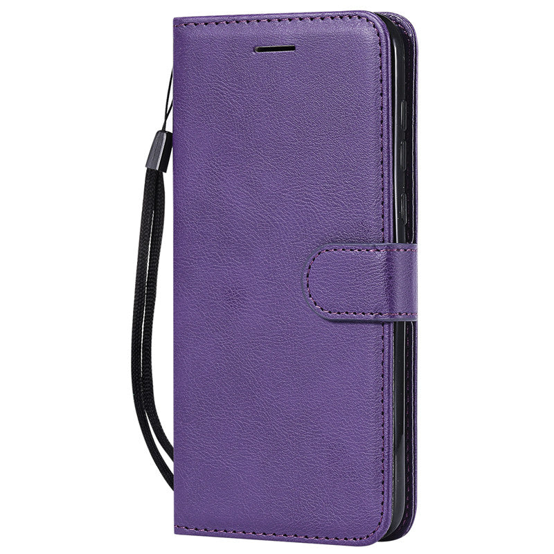 For Motorola Moto one power P30 note Case Flip Cover Stand Wallet Pure Color PU Leather Mobile Phone Bags With Card slot