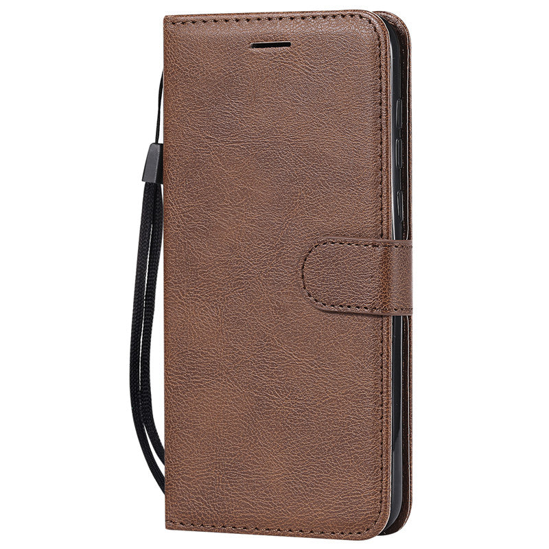 For Motorola Moto one power P30 note Case Flip Cover Stand Wallet Pure Color PU Leather Mobile Phone Bags With Card slot